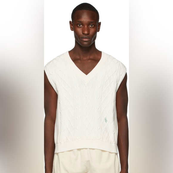 Sporty u0026 Rich | Sweaters | Sporty Rich Off White Sweater Vest In Size M |  Poshmark